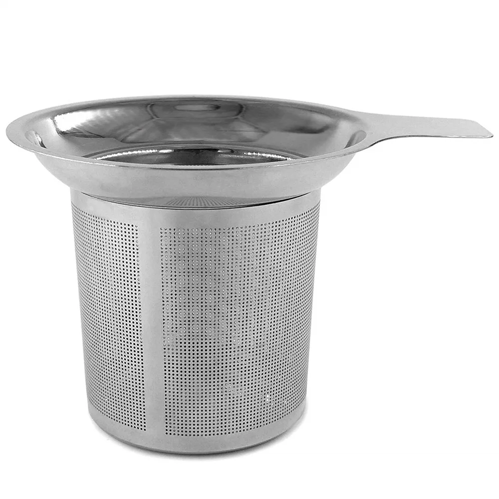 

Stainless Steel Coffee Filter Reusable Tea Baskets Mesh Strainer with Holder - Drip Coffee Making Basket