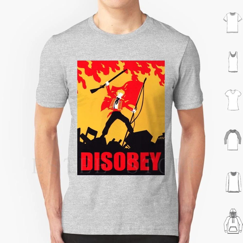 T Shirt Print Cotton Les Miserables Enjolras Politics Resistance Revolution Fire Gun Flag Hugo