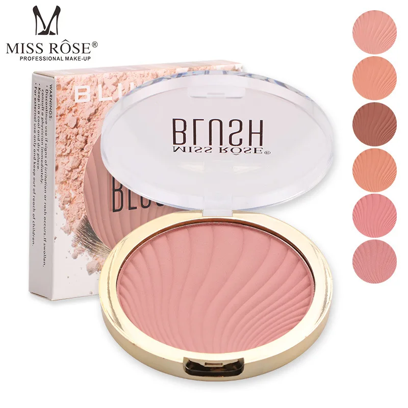 

MISS ROSE Six-Color Matte Blush Rouge Nude Makeup Powder Wholesale Lasting Natural Brighten Skin Color Cosmetic Gift for Girl