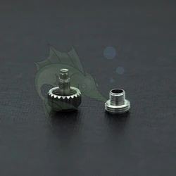 5.3mm / 6.0mm Assort Size Watch Crown Part, ETA 8200 Movement Watch Crown Repalcement Parts wicth Screw Tube for Watchmakers