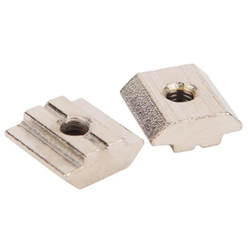 50pcs/pack M3 / M4 / M5 / M6 / M8 / M10 EU Standard T Slot Slider Nut Square Lock Dliding Nuts For Aluminum Profile