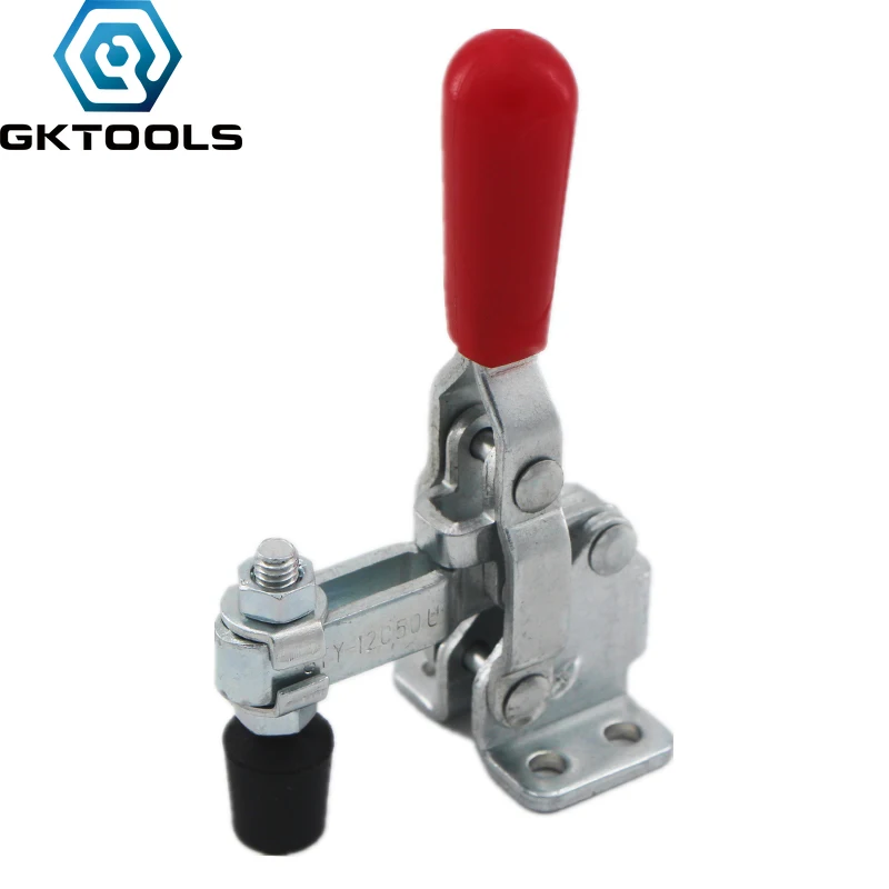 

12050U Vertical Handle Hold Down Toggle Clamp With A Short "U" Bar Antislip Red 100kgs/220lbs Capacity For Tool Boxes,Trunk,Case