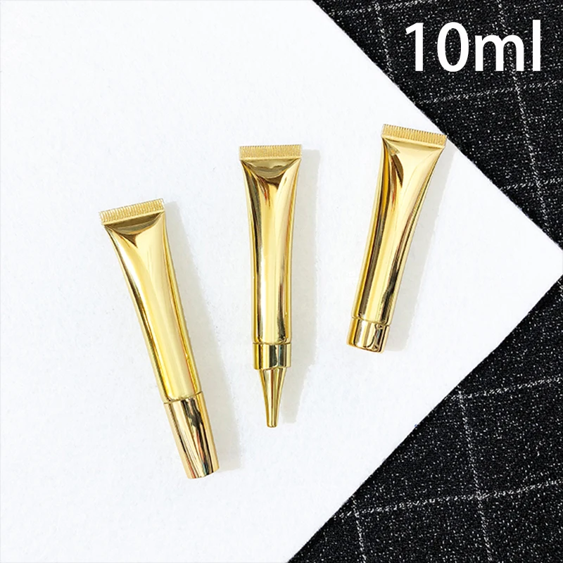 

Shinny 10ml Gold Cosmetic Soft Tubes 10g Foot Hand Lotion Eye Cream Lip Maximizer Balm Serum Sleeping Mask Packing Bottles 30pcs