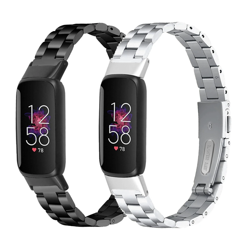 Fitbit luxe 교체 용 스마트 워치 밴드 스트랩 Fitbit luxe 스페셜 에디션 팔찌 용 스테인레스 스틸 메탈 팔찌