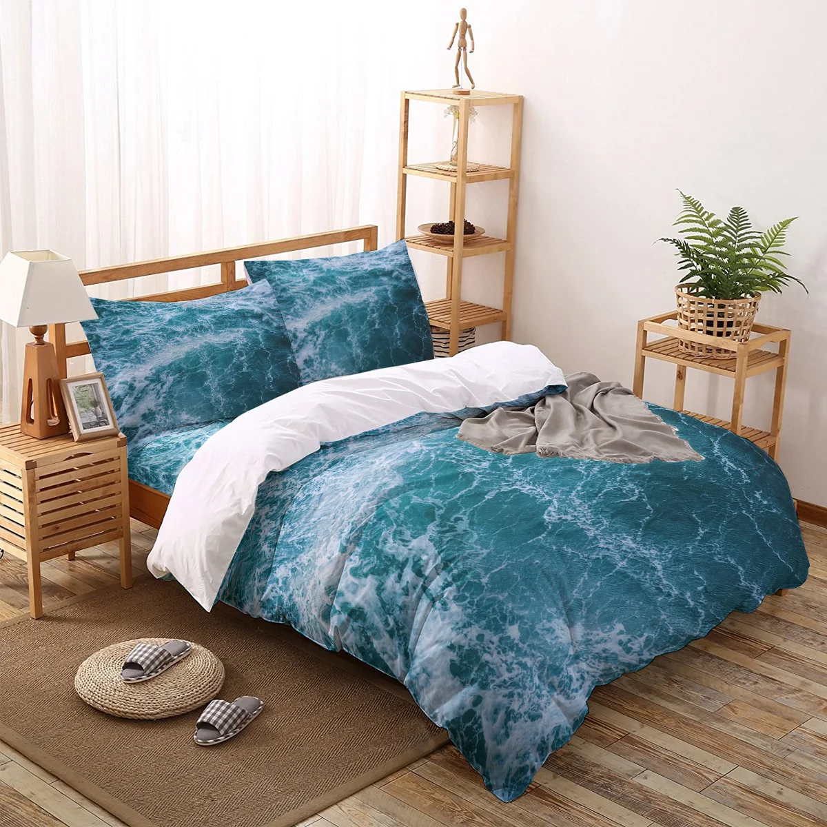 Sea Wave Landscape Bedding Set For Bedroom Bedspreads For Bed Home Comefortable Duvet Cover Quilt Cover Pillowcase