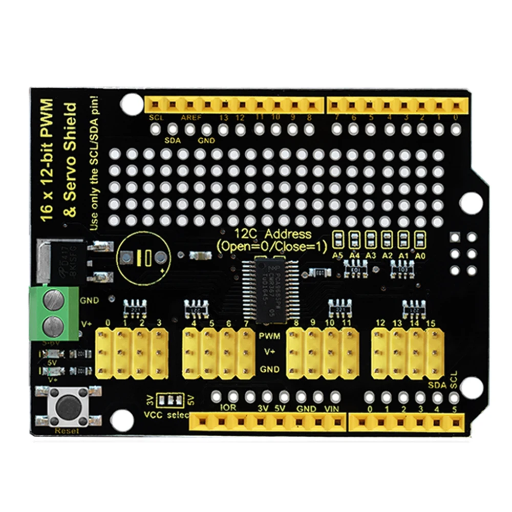 Keyestudio PCA9685 16-Channel Servo Motor Drive Shield I2C For Arduino Robot Raspberry Pi
