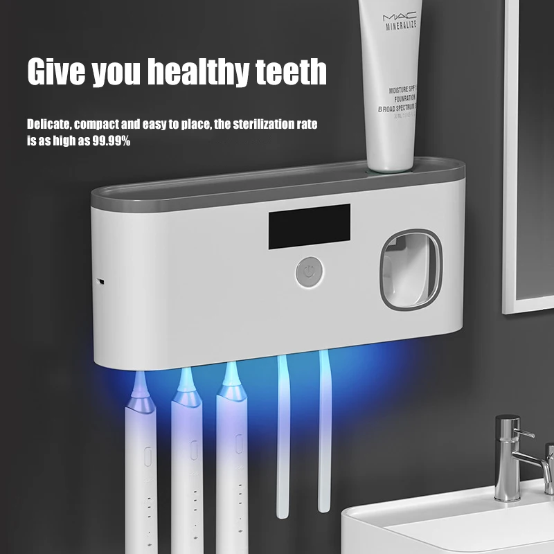 Inteligente UV Toothbrush Limpeza, Toothbrush Sanitizer, Desinfecção e Esterilização Acessórios Set