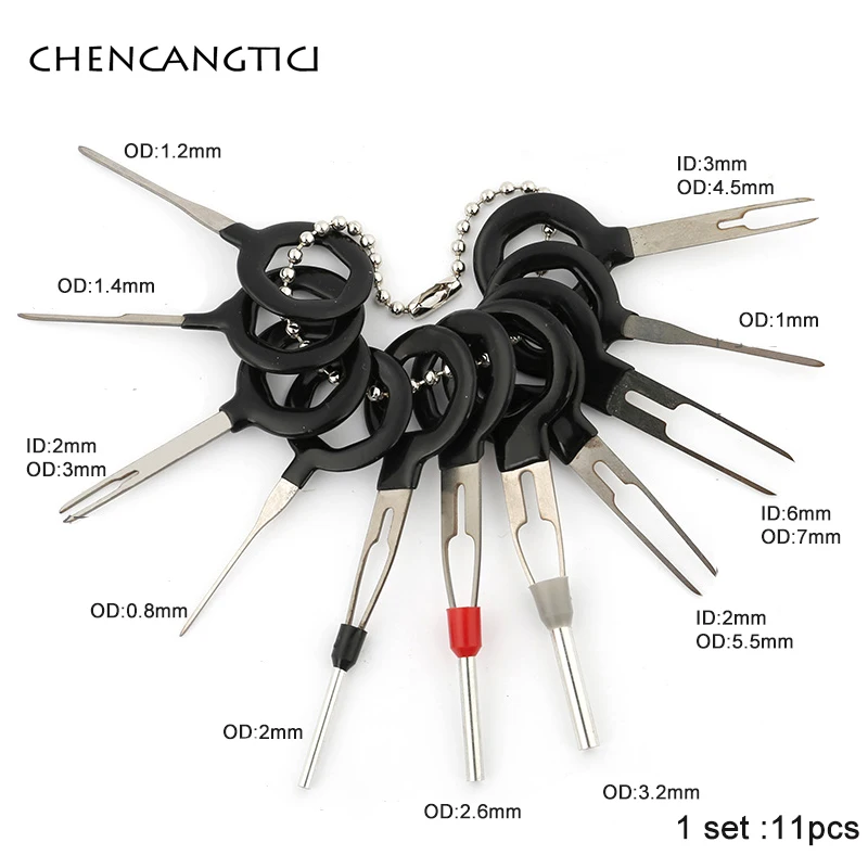 3/8/11/18/36 Pcs Car Terminal Removal Repair Tools Electrical Wiring Crimp Connector Pin Extractor Keys Automotive Plug Pullers
