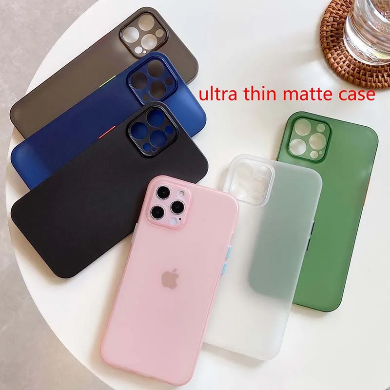 Ultra Thin Matte Soft Case For iPhone 15 14 13 12 Mini 11 Pro Max XS XR 7 8 Plus SE Super Light weight TPU Gel Cover Skin