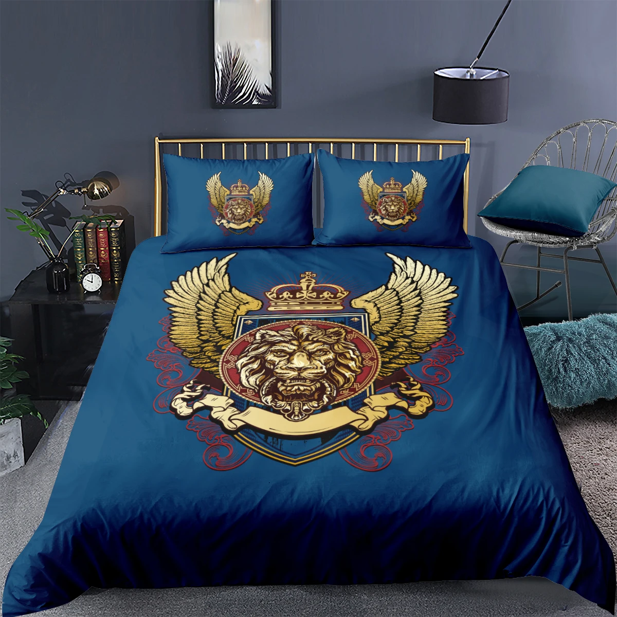 3D Gray Quilt Cover Set Abstract Animal Comforter Covers and Pillow Sham King Queen Super King Twin Size 140*210cm Bedding Set