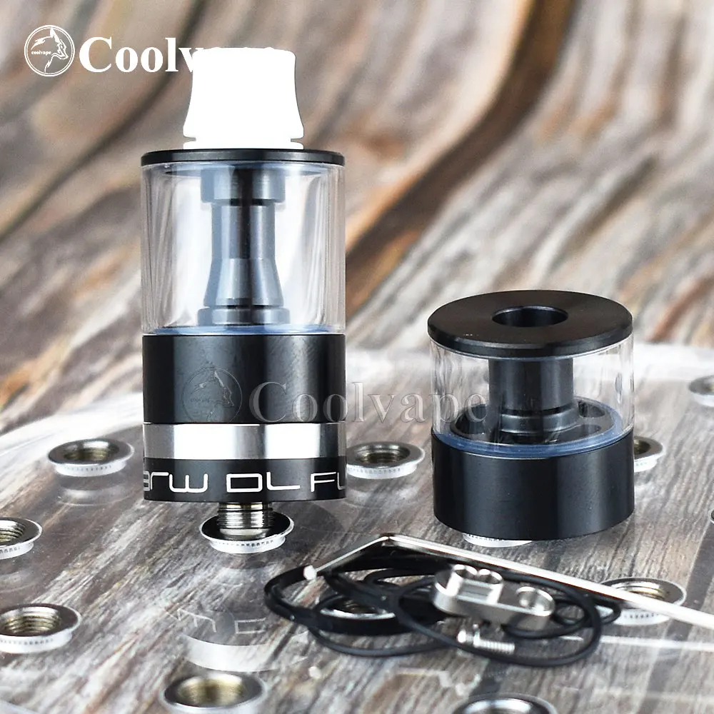 Coolvape Dvarw DL FL RTA Atomizer 6.0ml pojedyncza cewka budynek 24mm zbiornik do odbudowy przepływ powietrza wlot regulowany 316ss zbiornik rta
