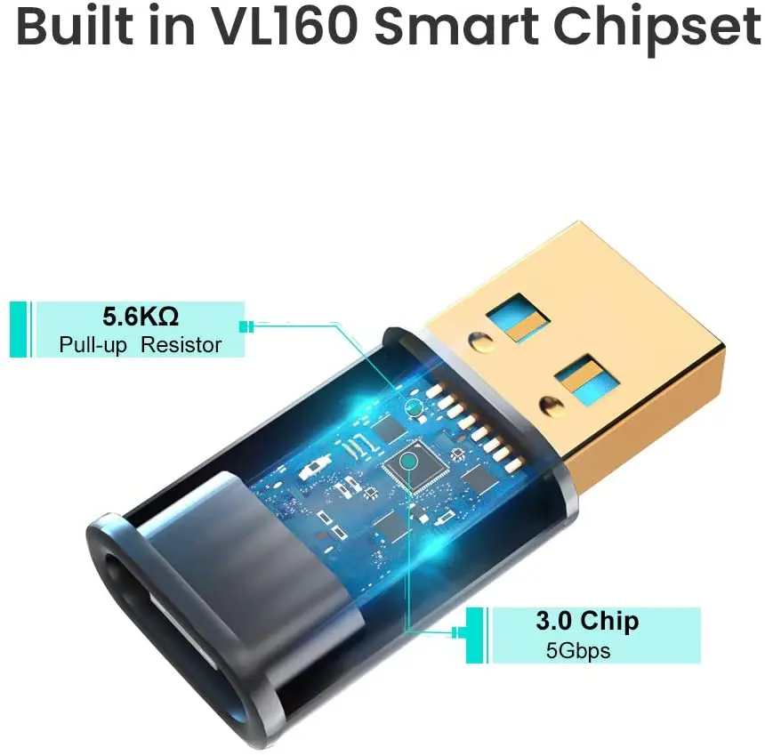 Usb 3.0 um macho para USB-C adaptador fêmea, tipo 3.0 para tipo c conversor de dados & carregamento para USB-C cabo de carga, para telefones portáteis