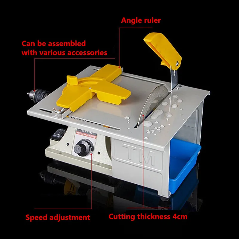 Multifunction Mini Table Saw Stone Polisher Jade Engraving Machine Grinding Machine Table Saws Jade Cutting Machine 220V