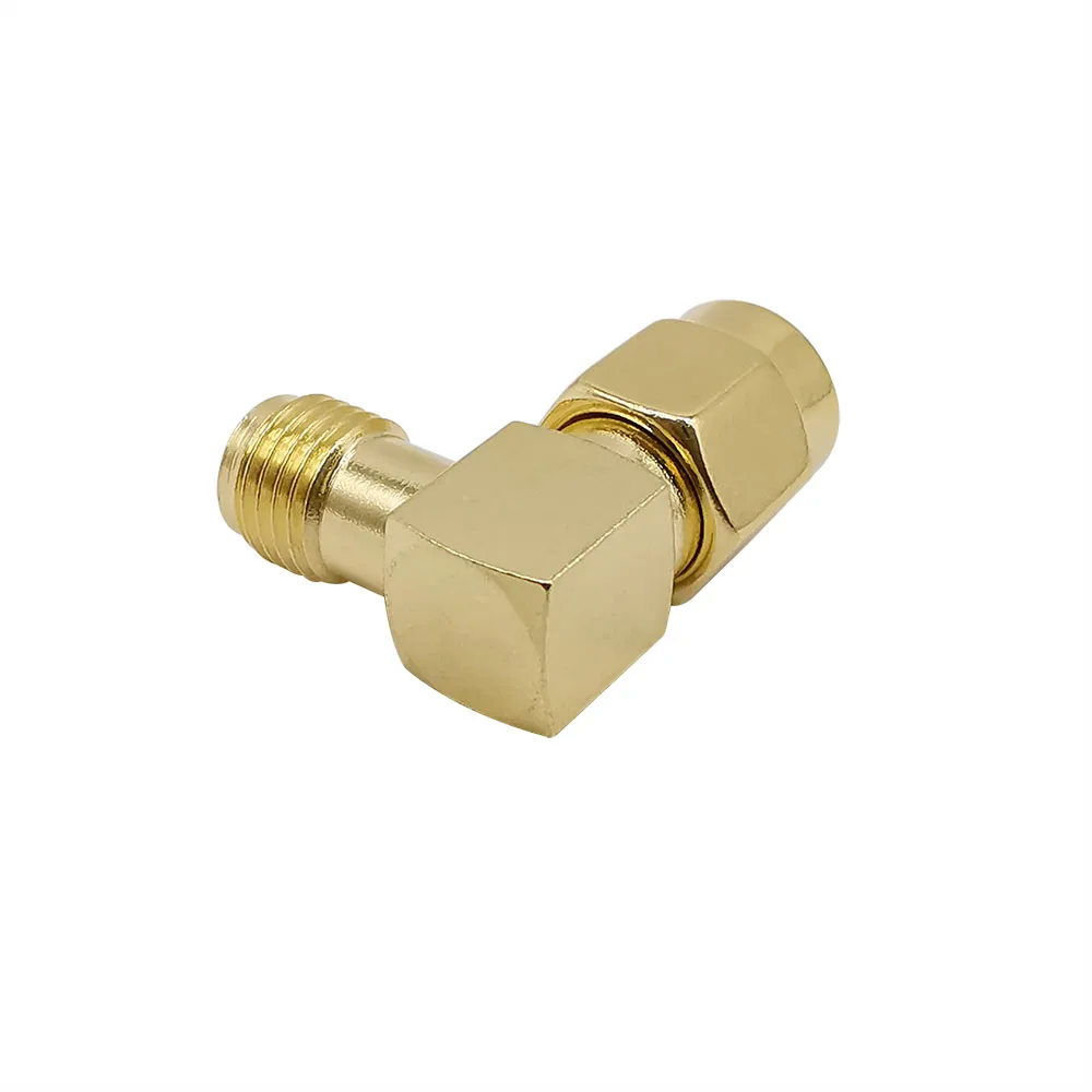 Convertidor de RF de codo, Conector de adaptador de RF de ángulo recto macho a hembra, tipo SMA