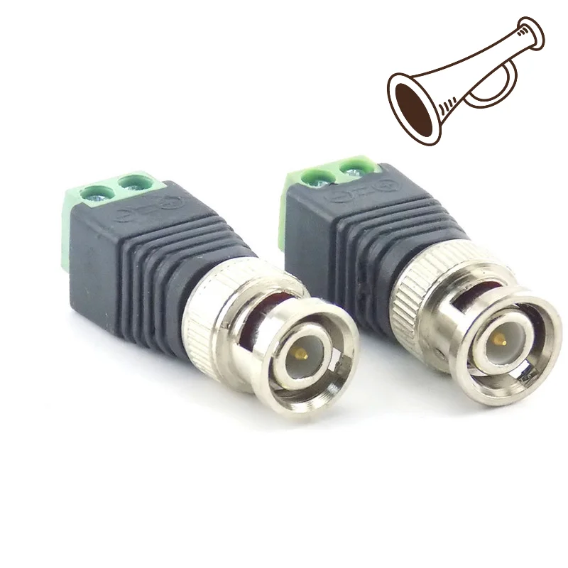 20 pçs/lote CCTV Acessórios de Vigilância BNC Plugue de Alimentação DC Conector BNC Adaptador de Cotovelo Macho DC Para CCTV Câmera IP fonte de Alimentação