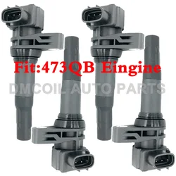4 PCS ORIGINAL QUALITY IGNITION COIL FOR BYD F3 F3R L3 G3 473QB ENGINE 1.3L 1.5L 2.0L (2008-) 473QB FK0398 IB5 3705100