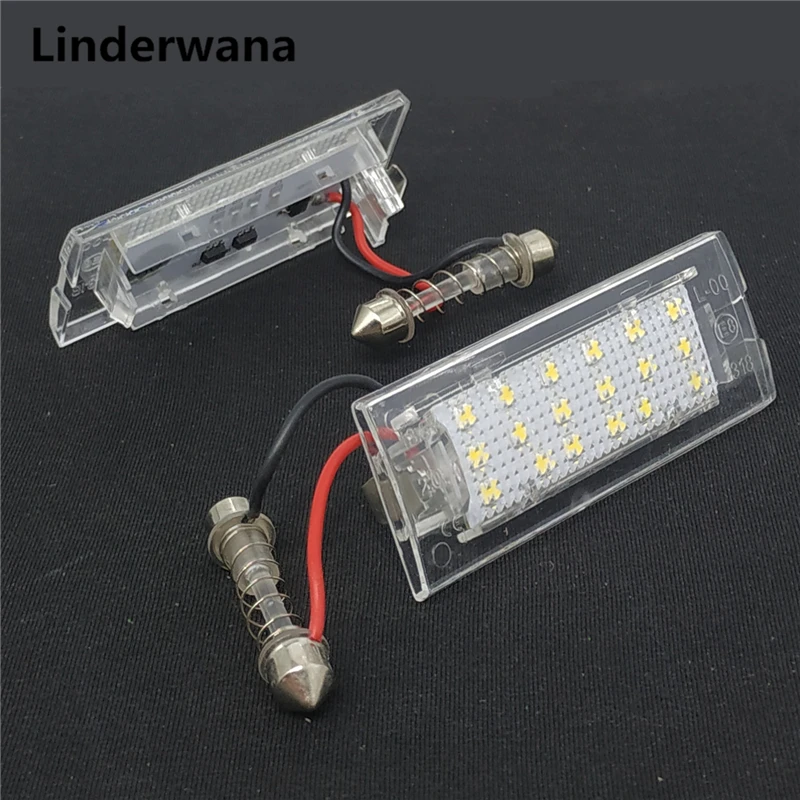 

LED License Plate Light 6500K 12V Number Lamps 2Pcs For BMW X3 E83 BJ 2003-2010 X5 E53 BJ 1999-2006