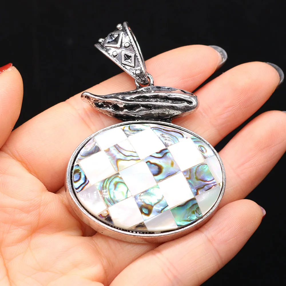 2024 New Natural Stone Abalone Shell Charms Boho Rose Quartzs Agates Pendant for Women Jewelry Making DIY Necklace Accessories image 3