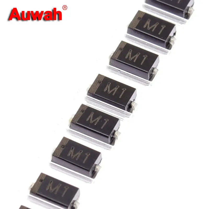 50pcs/lot SMD Rectifier diode M1 M2 M4 M7 1N4001 1N4002 1N4004 1N4007 1A 50V 100V 400V 1000V DO-214AC SMA