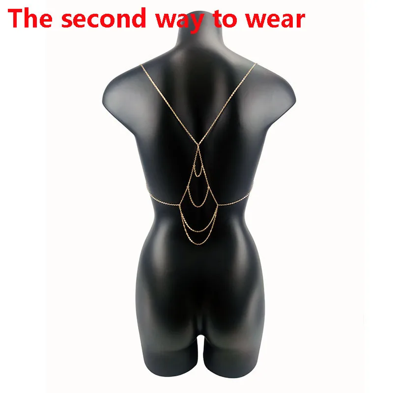 Multiple Ways To Wear Body Jewelry Chest Chains Sexy Bikini for Women Summer  Accessories Beach Goth Body Chain Luxury Waist Top