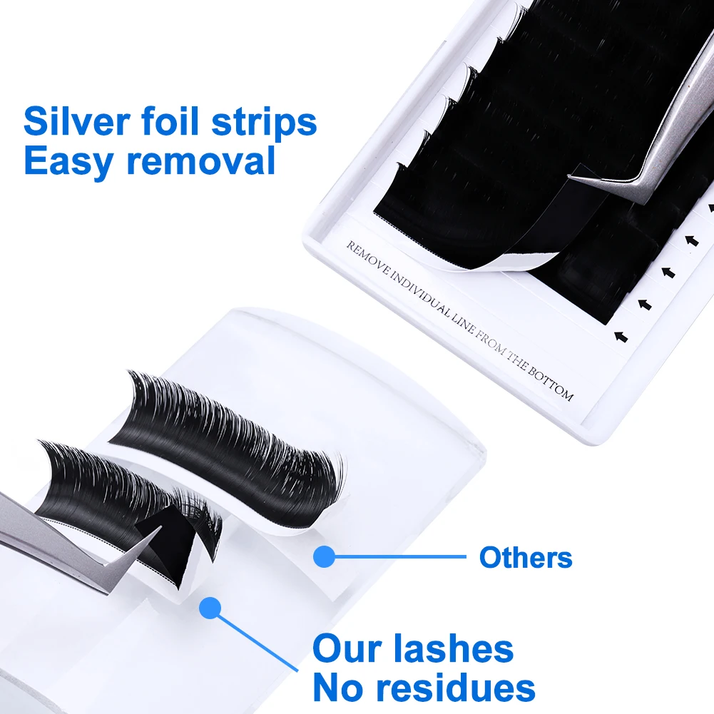 Easy Fanning Eyelash Extensions 25MM Super Long Blooming Volume Eyelashes Auto Fans Camellia Individual Lash Extension Supplier