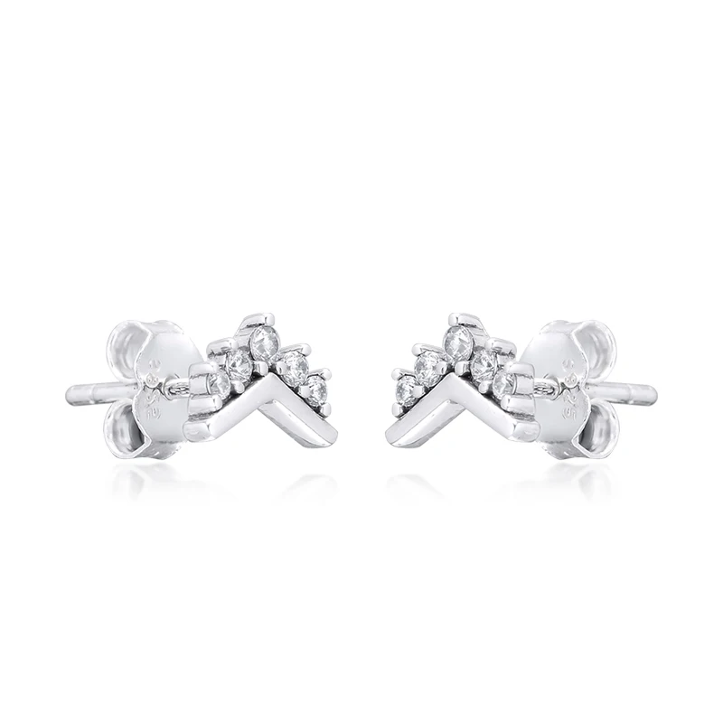 

Tiara Wishbone Stud Earrings Sterling Silver Jewelry Earrings For Woman Party Jewelry Making Fashion Female