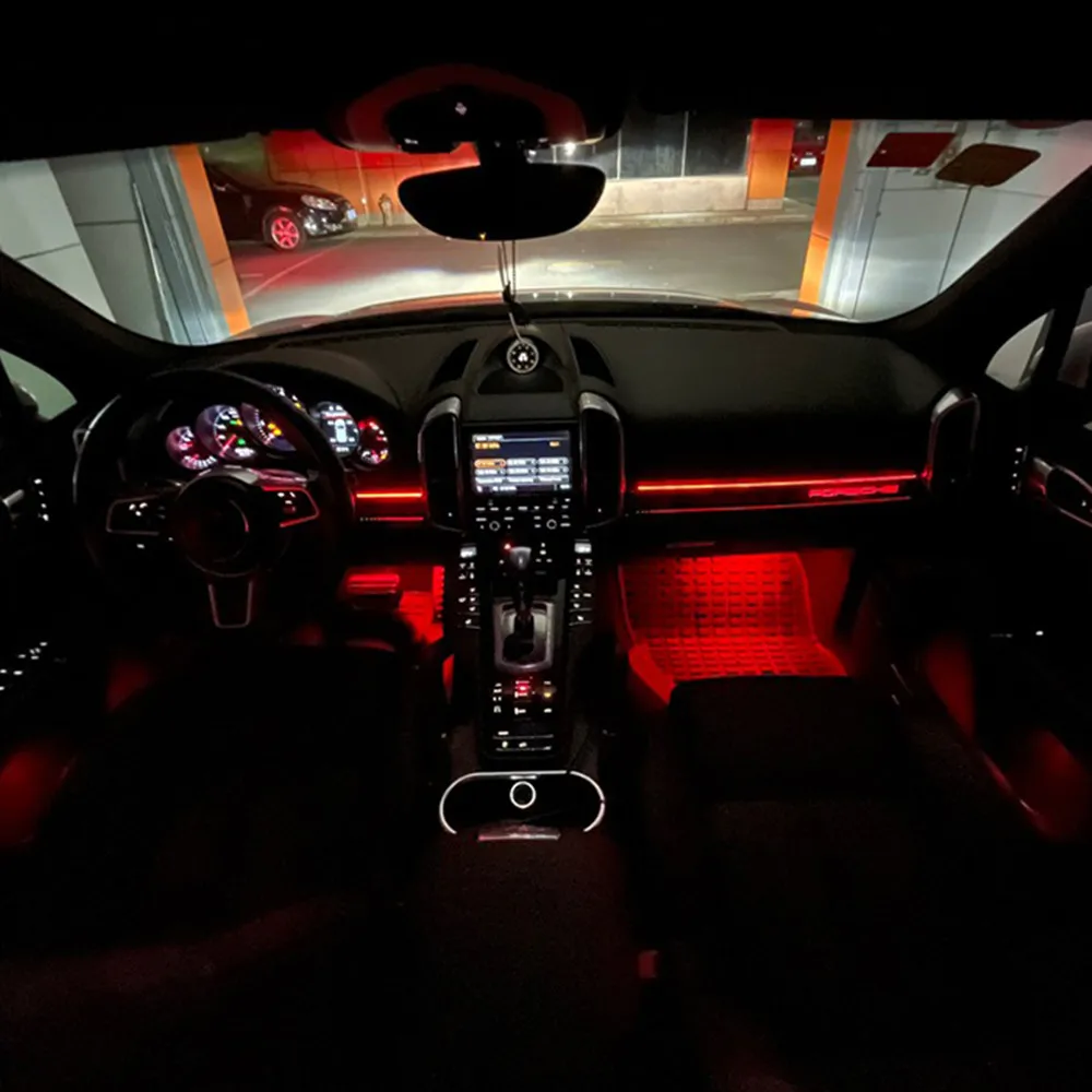 For Porsche Cayenne Ambient light 958.1 958.2 2010 2011 2012 2013 2014 2015 2016 2017 Inter door 64 color Atmosphere Light