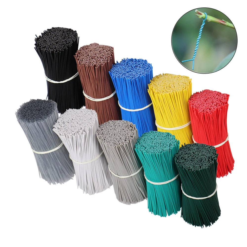 

200 Pieces Of Gardening Twist Ties 10 Colors Reusable Tie 10/12/15/20 Cm Round Outdoor Rattan Fixed Rope Garden Tool Supplies