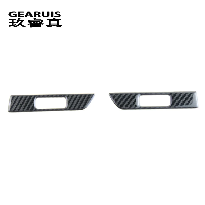 Car Styling Carbon fiber AC Outlet Trim Refit Air Frame Decoration Stickers covers Interior For Audi A4 B8 A5 auto Accessories