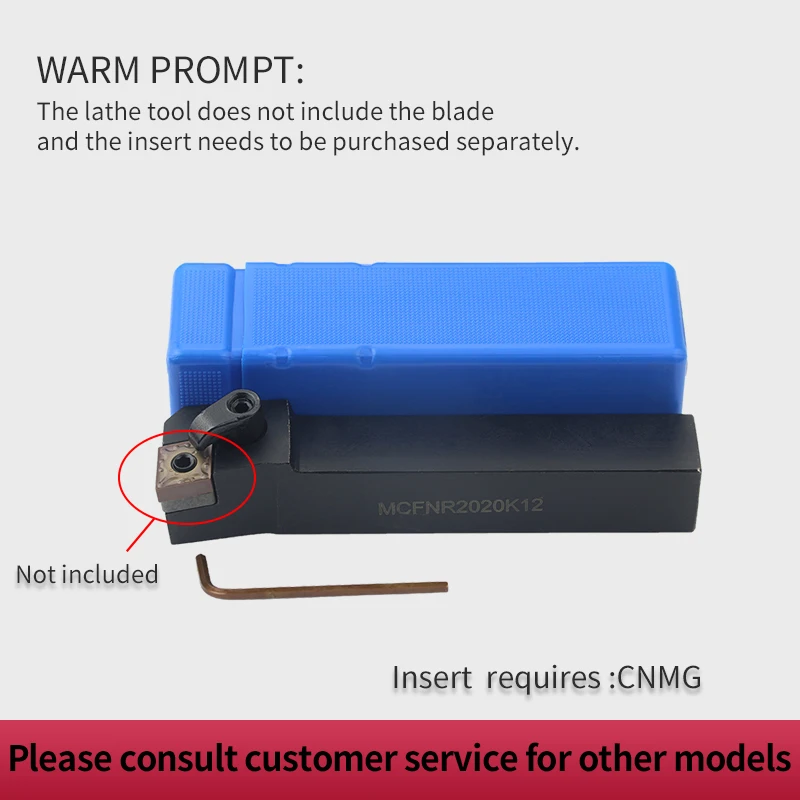 Imagem -05 - Cnc External Turning Tool Holder Carbide Inserções Torno de Corte Conjunto de Ferramentas Mcfnr2023k12 Mcfnr2525m12 Mcfnr l 1pc