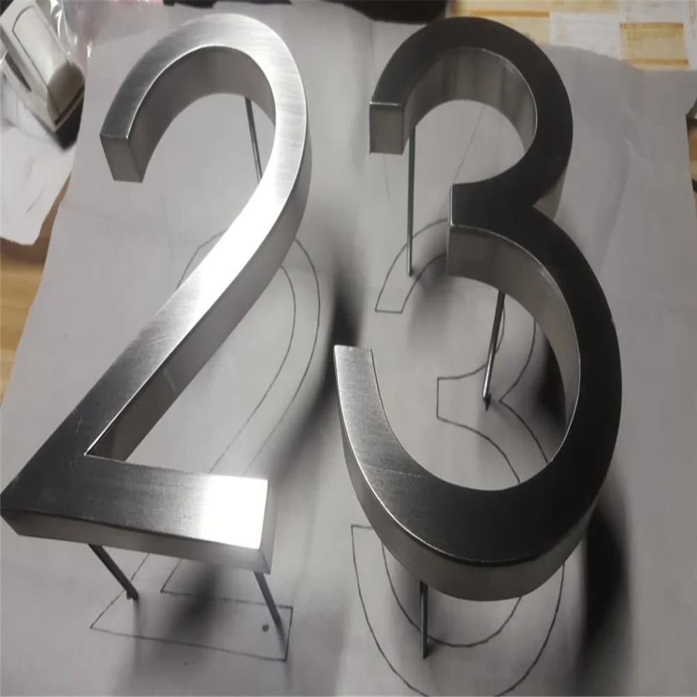 20Cm Hoge Outdoor Rvs Huis Digitale, Buiten Gebruik 8 Inch Hoge Home Nummers/Doorplate