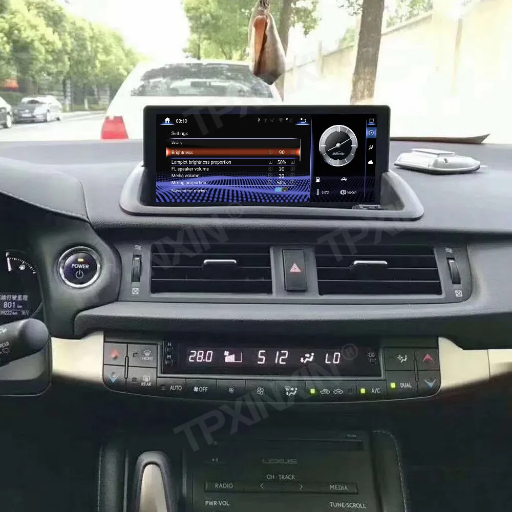 For Lexus CT200 CT200H CT 2012-2018 Android 13.0 8+128G Car GPS Navigation Multimedia Player Auto Stereo Radio Recorder Headunit