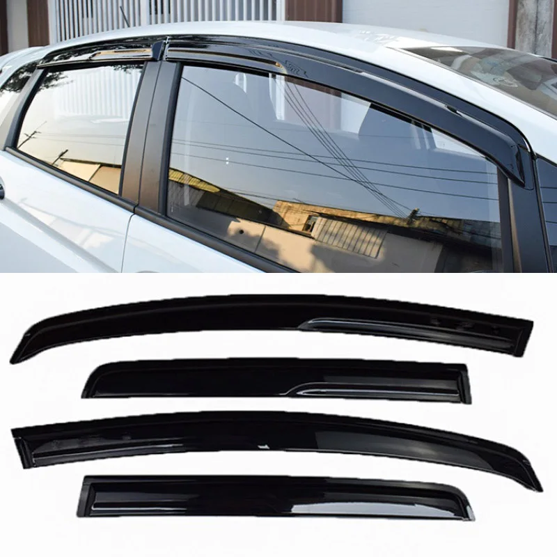 For Honda Fit Jazz MK4 2014 2015 2016 2017 2018 2019 2020 Plastic Exterior Visor Vent Shades Window Sun Rain Guard Deflector 4pc