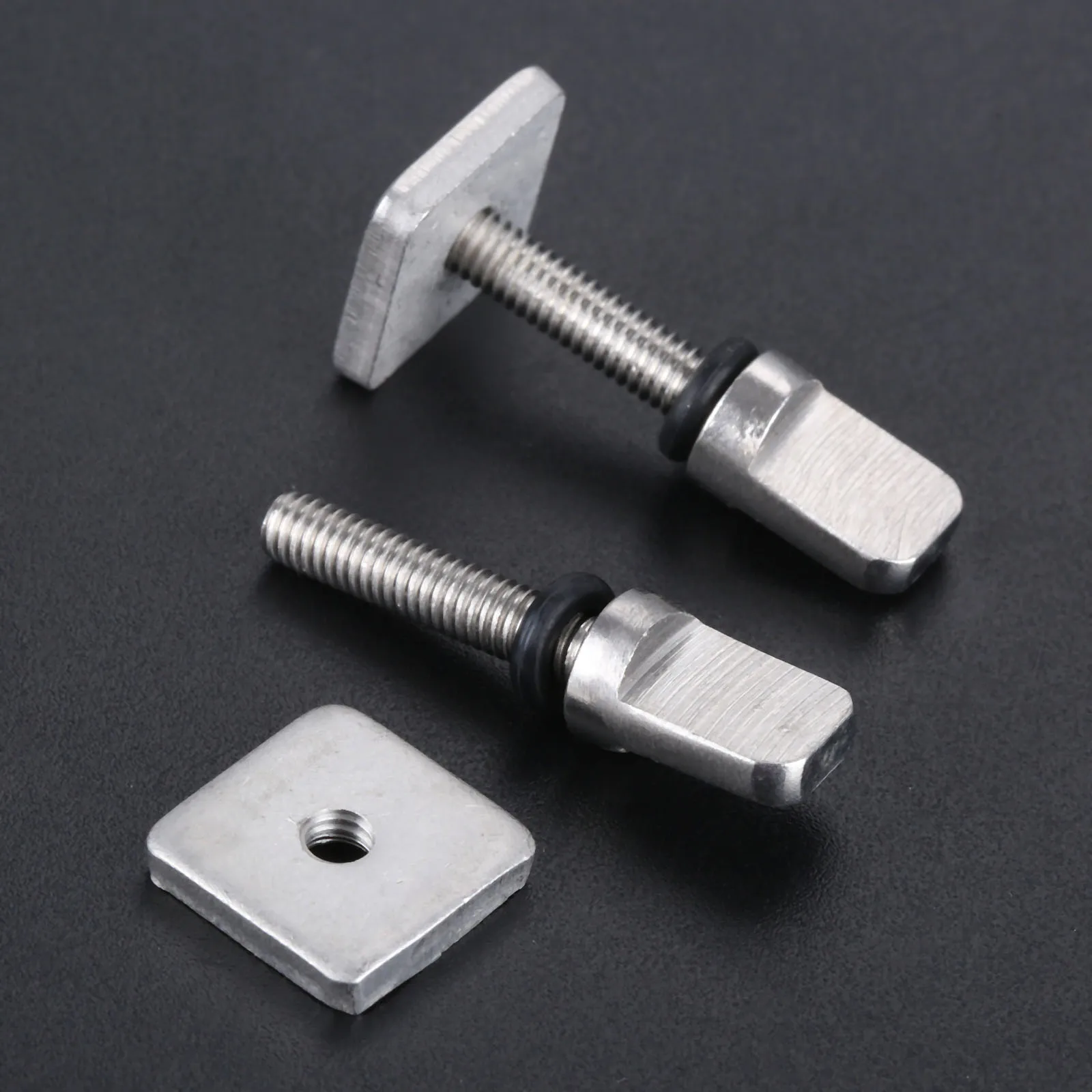 2pcs Stainless Steel Surfboard Longboard SUP Center Sliding Fin Box Plates And Smart Screws Fits All Standard Surf Fin Boxes