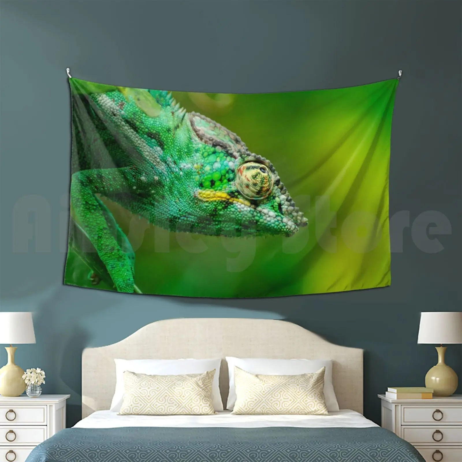 Panther Chameleon Tapestry Living Room Bedroom Nature Natural Animal Animals Reunion Island Madagascar Panther