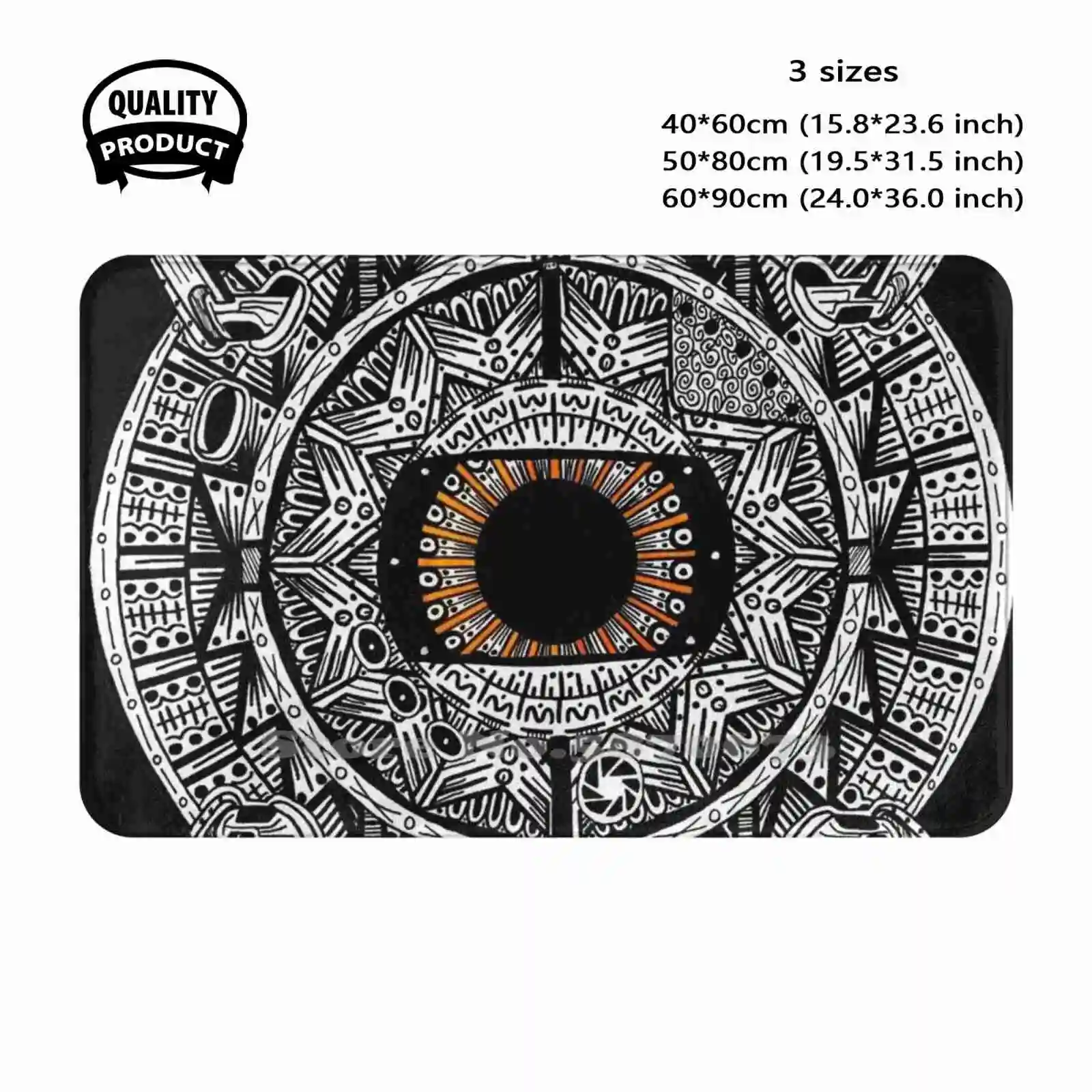 Space Soft Cushion Home Carpet Door Mat Car Rug Portal 2 Videogames Mandala Ink Tattoo