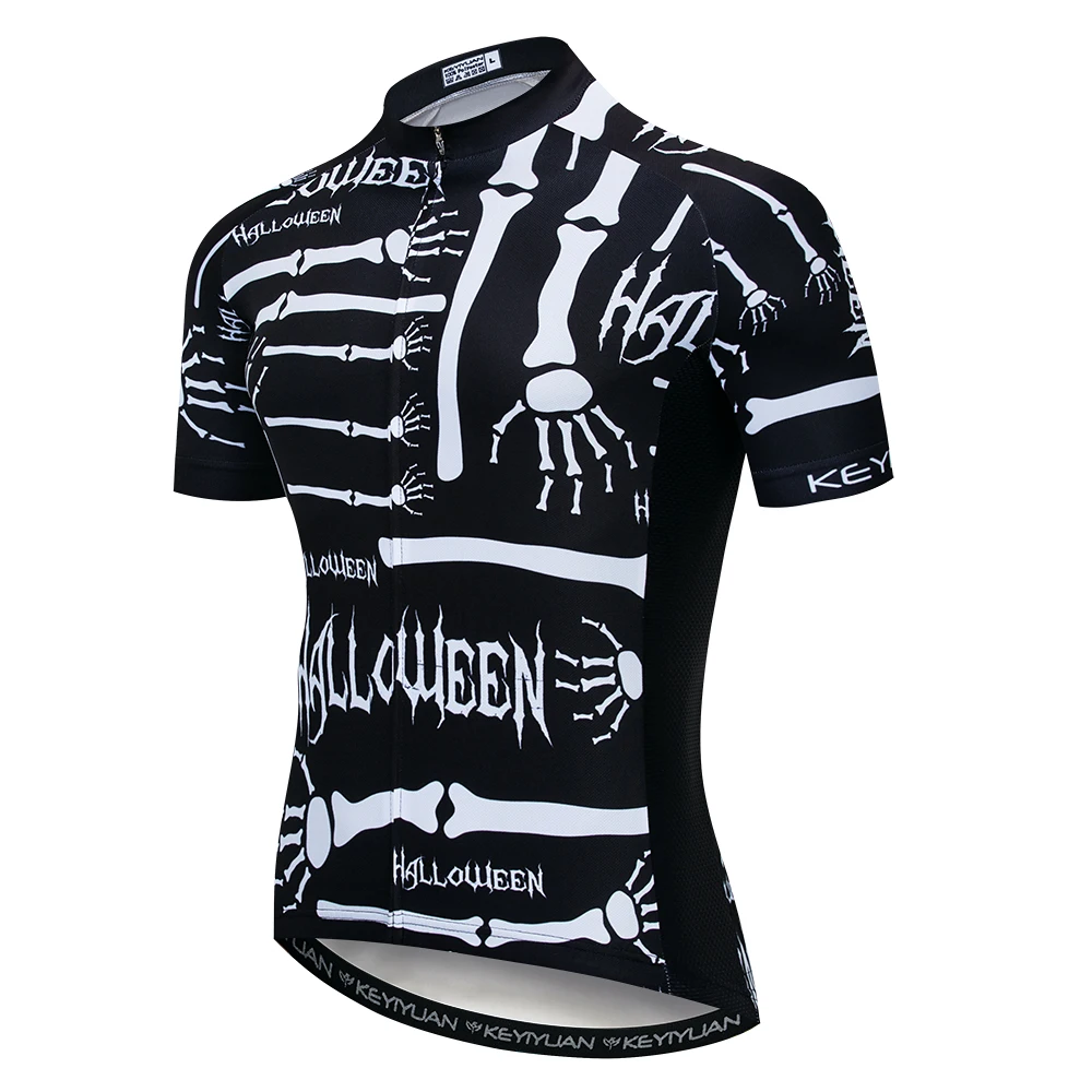 

KEYIYUAN Skull Series Bike Jersey Men Cycling Shirt Mtb Clothing Polera Ciclismo Hombre Roupa Ciclista Masculino Maillot Velo