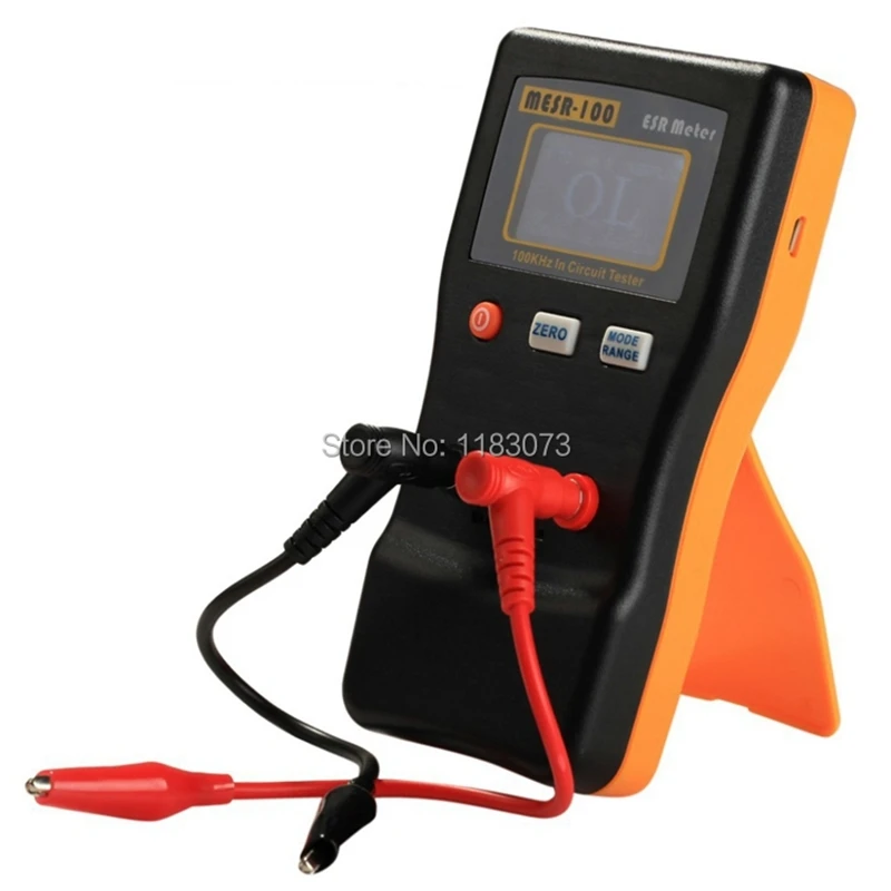 Professional Digital ESR Capacitance Resistance Meter Auto Display LCD 100 KHz In Circuit Tester Capacitance Capacitor Test