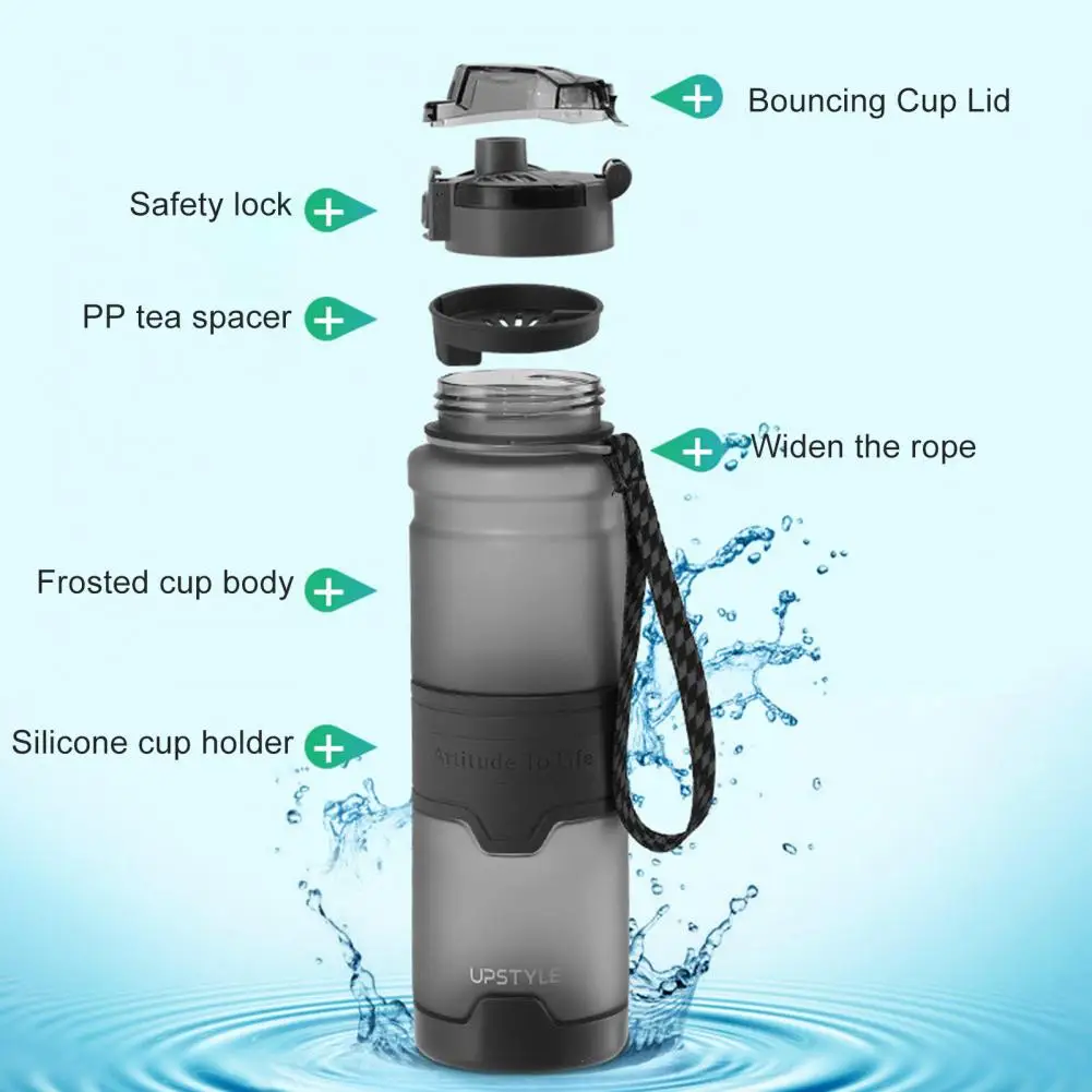 0.5/1/1.5L Cycling Large Capacity Sport Water Bottle Fitness School Cup with Filter for Kids Adults Bicycle Water Bottle