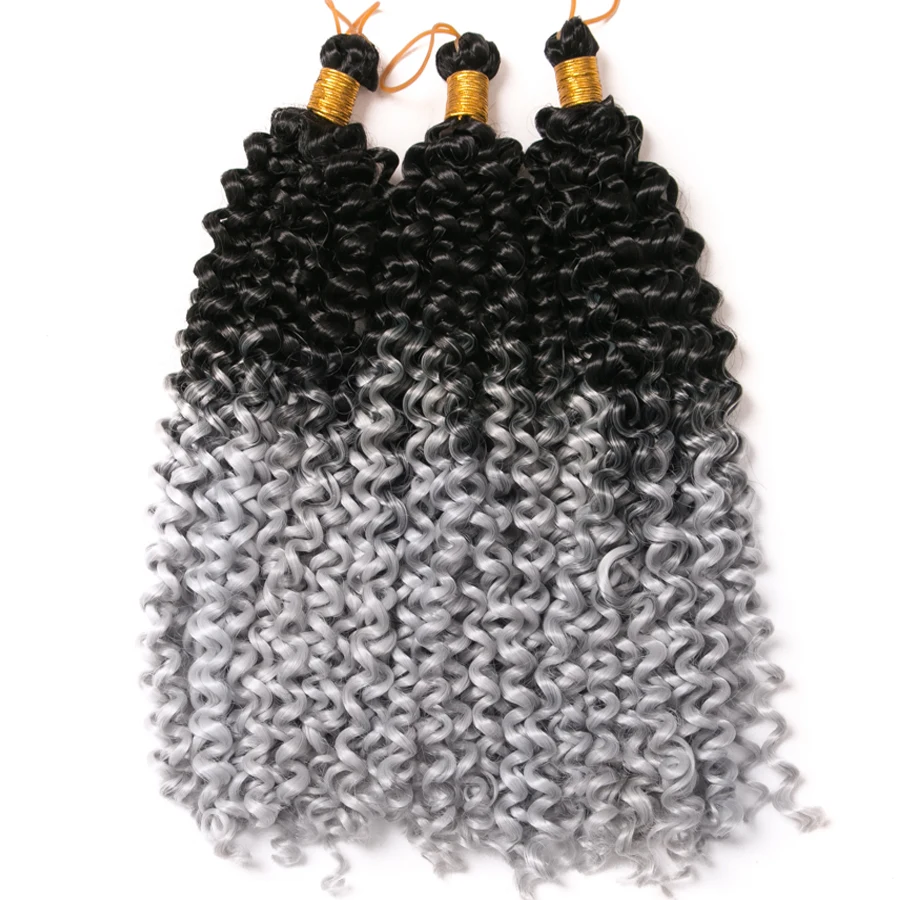 Passion Twist Braids ถักโครเชต์ผม14นิ้ว100กรัม/ชิ้น Braiding ผมโครเชต์ Braids Twist สีดำสีเทา