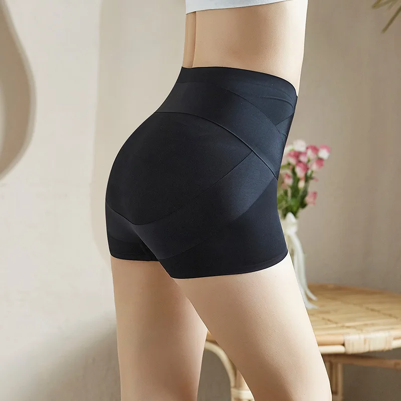 Kaka's tummy pants graphene seamless ladies safety pants body shaping hip crotch high waist Barbie pants underwear leggings