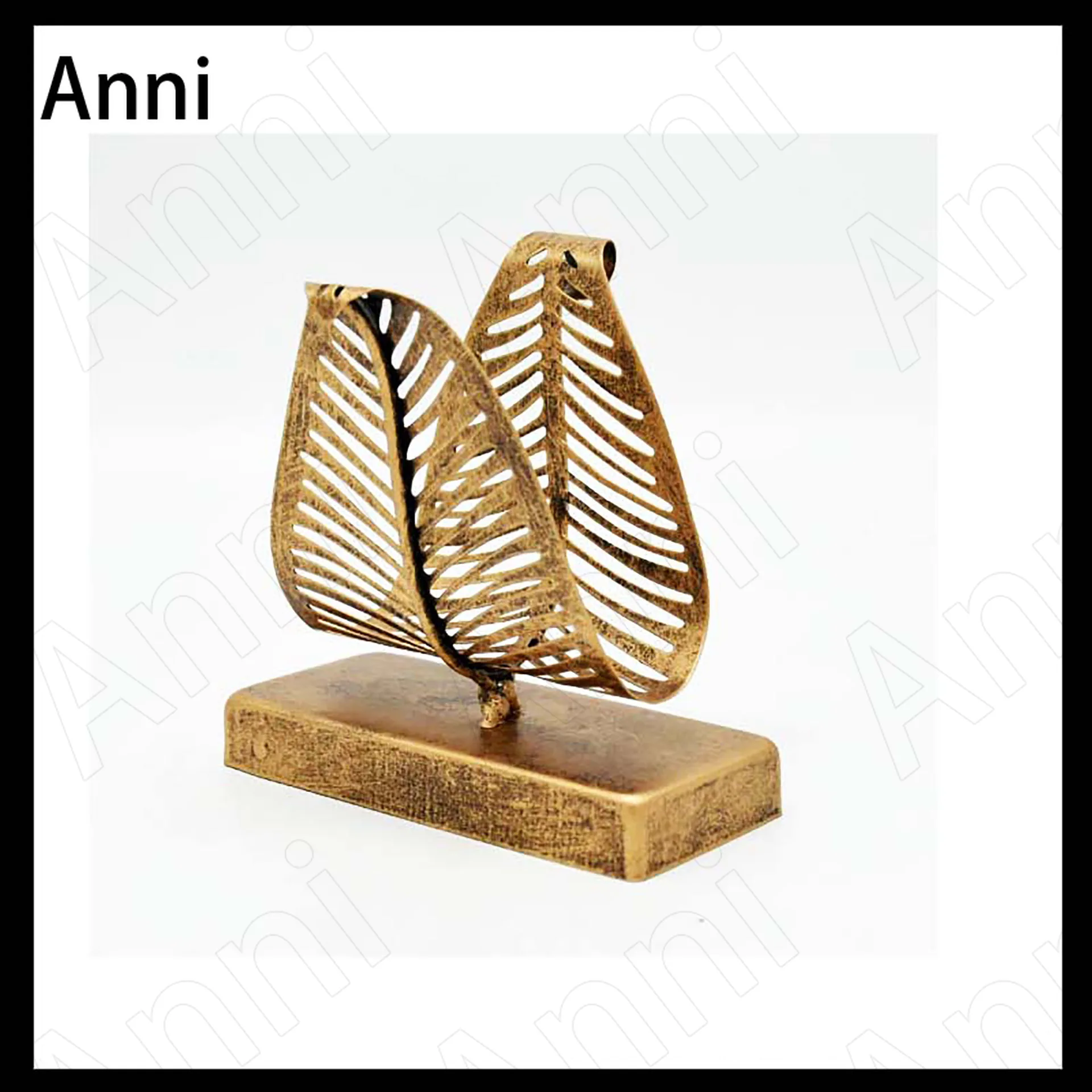 Creative Golden Leaf Tissue Holder American Pastoral Wrought Iron Simplicity Napkin Holder Restaurant Paper Towel Box Ornaments