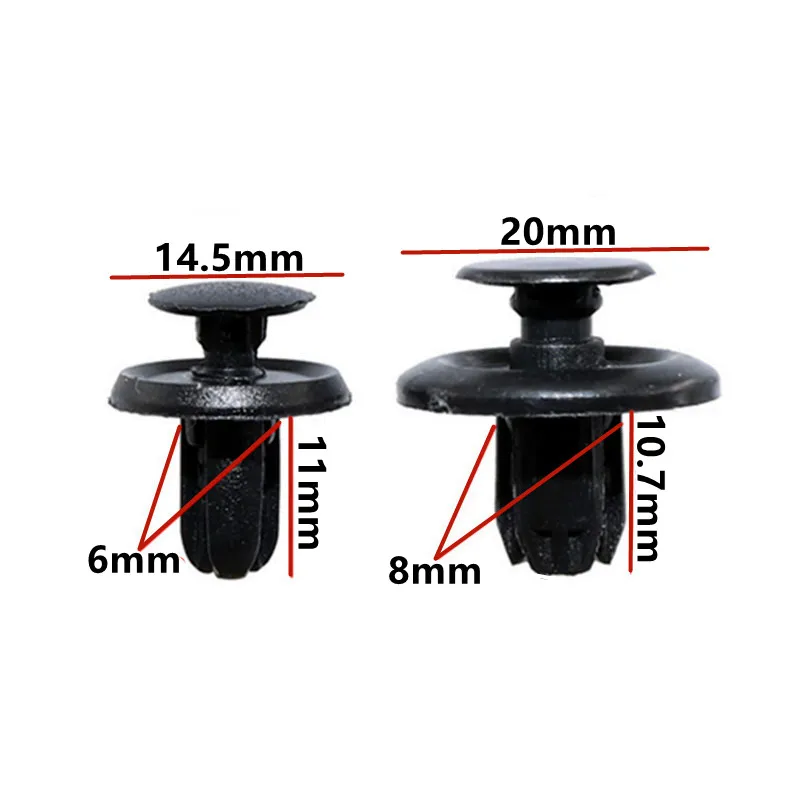 20Pcs Car Bumper Fender Under Guard Lining Push-in Plastic Fastener Clip For Mitsubishi Outlander Lancer ASX