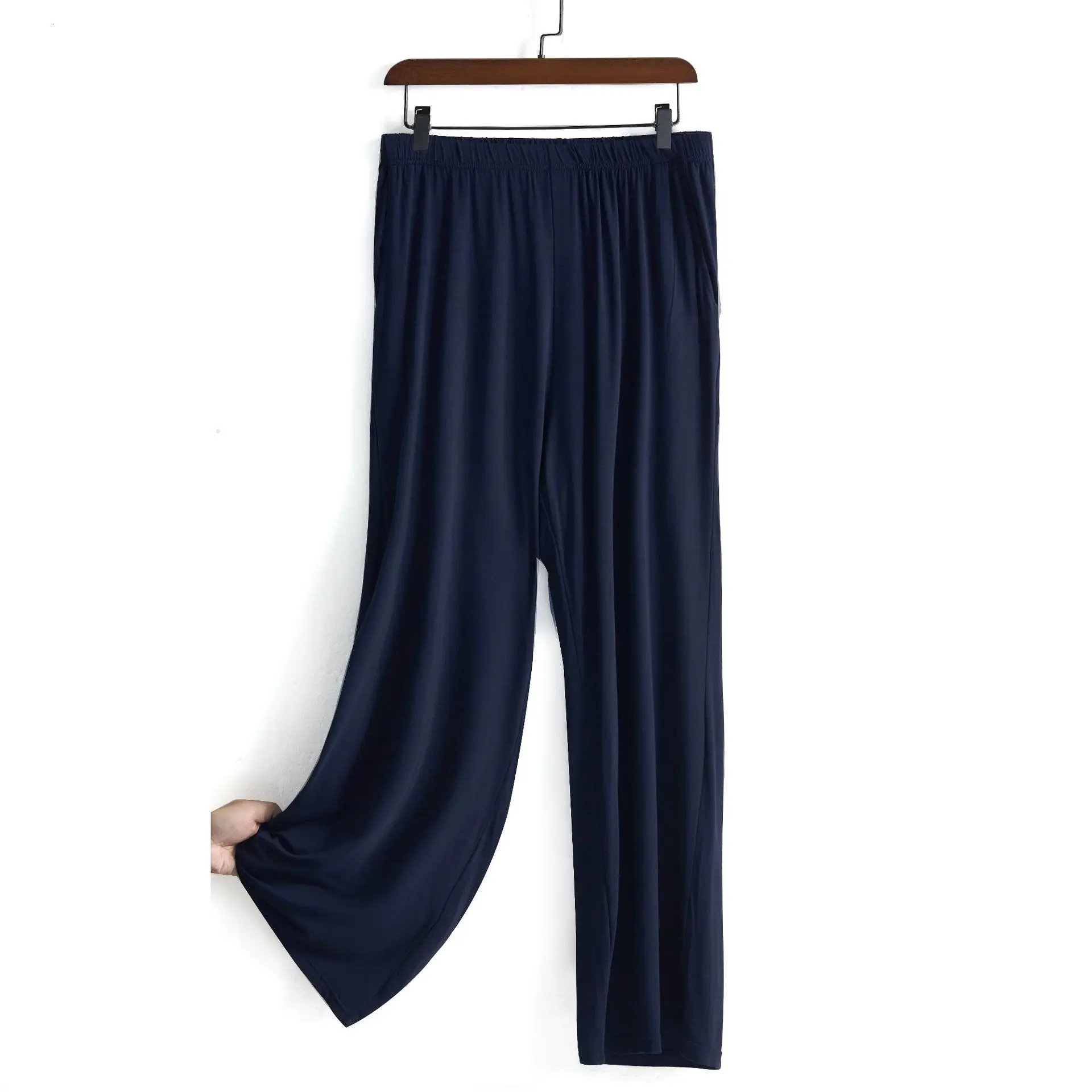 Plus Size 7XL 150KG autunno tinta unita pantaloni sportivi pantaloni a gamba larga pantaloni larghi larghi da donna elastici alti