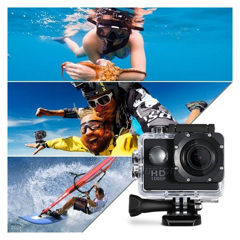 Thể Thao Hành Động Camera HD 1080P Mini Dưới Nước Máy Quay Ngoài Trời Đầu Ghi Hình Deportiva Camara Acuatica Micro Giám Sát Video Ảnh Cam