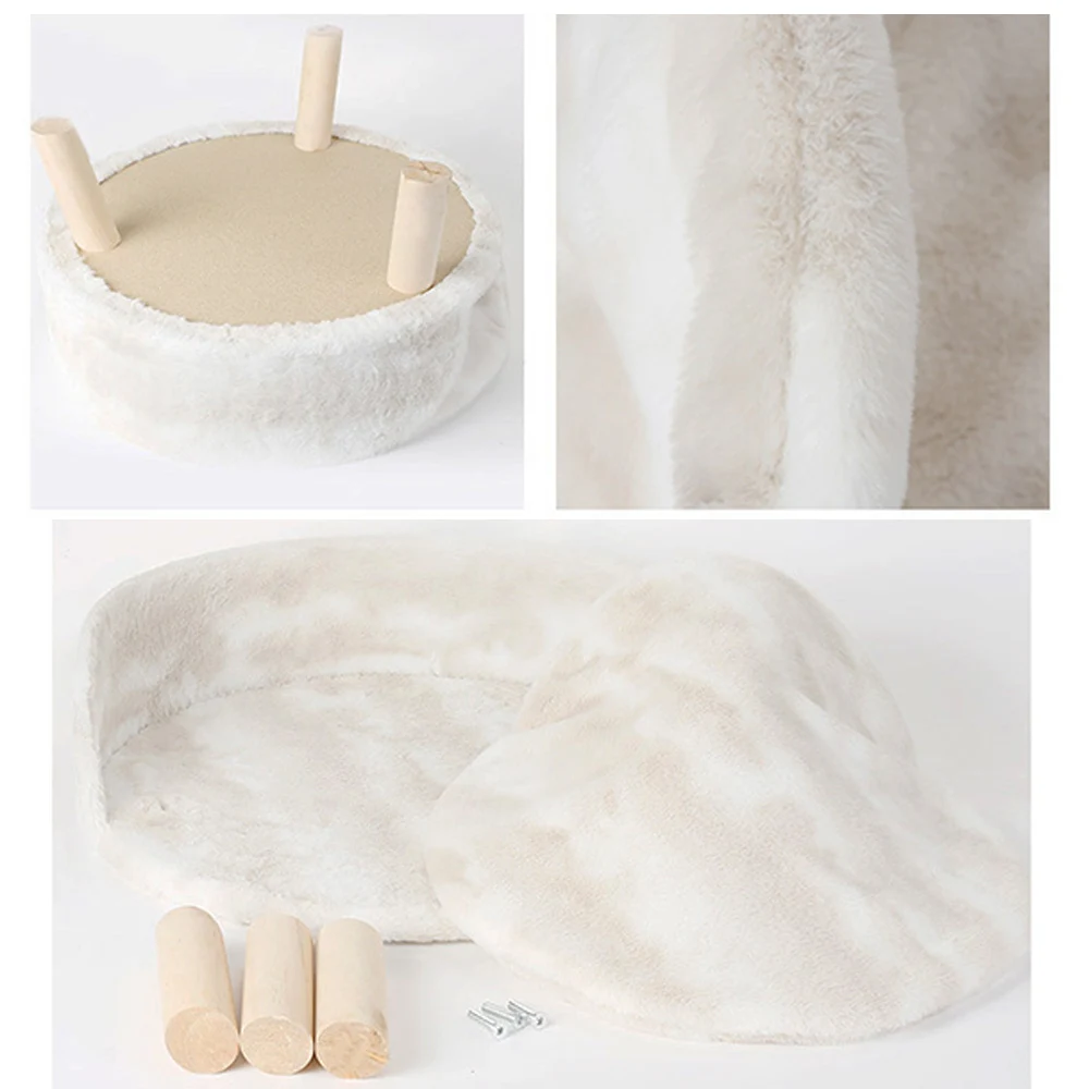 [S] Winter Warm Soft Comfortable Cat Nest Cute Velvet Kitten Cushion Puppy Cozy Sleeping Medium Dog Bed Stylish Supplies Pet Bed