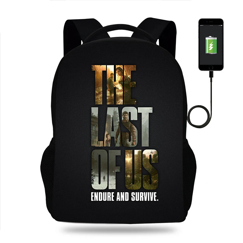 

The Last of Us Part 2 Backpack Boys Girls School Bag Teenager Book Bags Men Women Rucksack USB Travel Knapsack Mochila