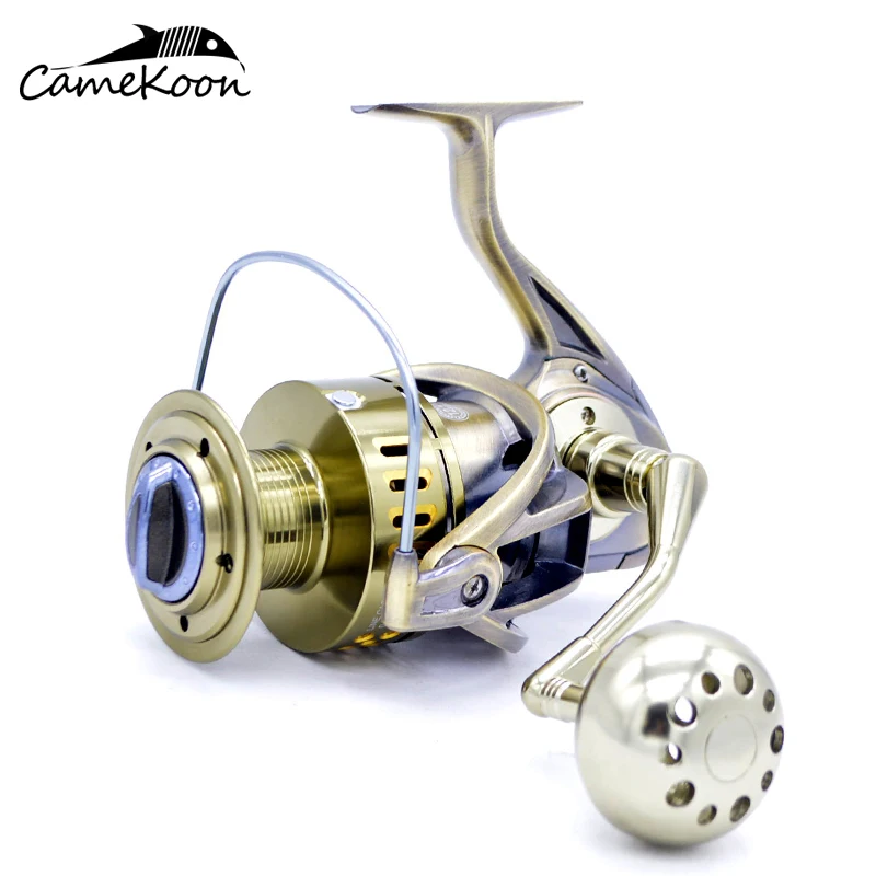 

CAMEKOON All Metal Spinning Fishing Reel 12+1 Ball Bearings 35KG Carbon Fiber Drag Powerful Saltwater Fishing Reel