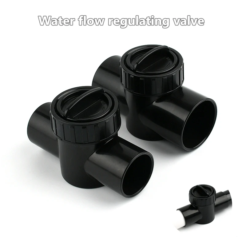 

Black Water Flow Regulating Valve Flowers Plants Accurate Control Of Sluice Valves Fish Tank PVC Throttle Valve Accessories