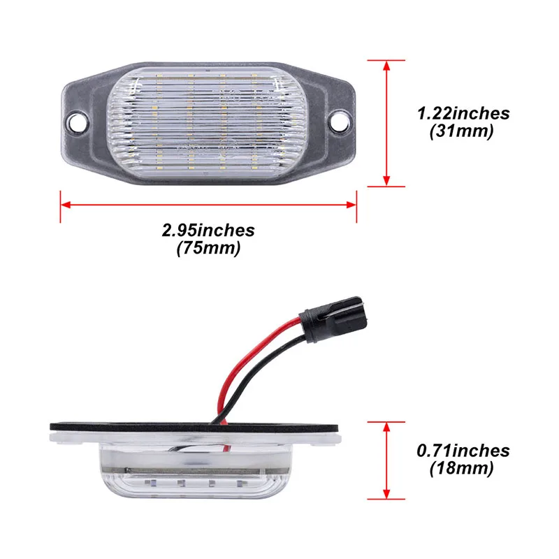 2x For Toyota FJ Cruiser XJ10 GSJ15 Land Cruiser FJ80 Celina GT ST For Lexus LX450 Canbus Led License Plate Lights 81271-24010